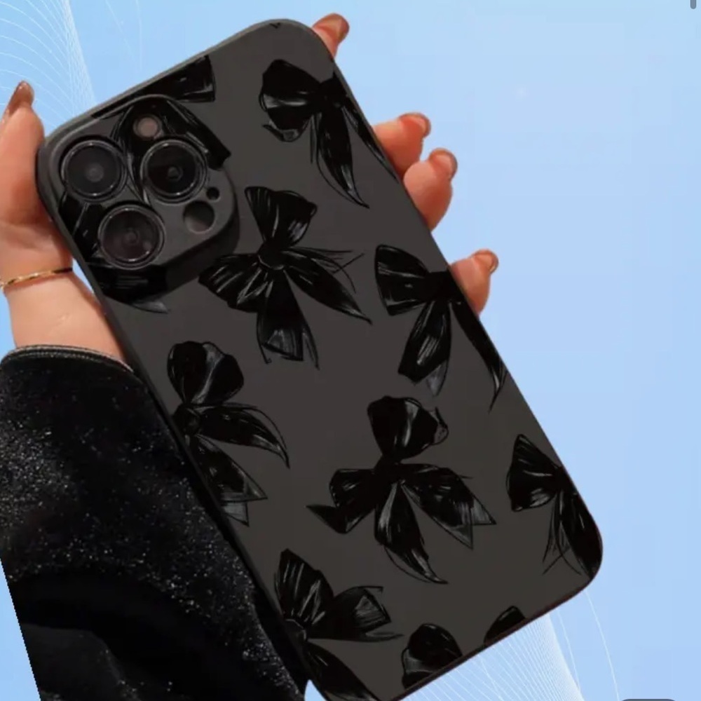 Black Big Bow Angel Eye Mobile Phone- IPhone Pro 14